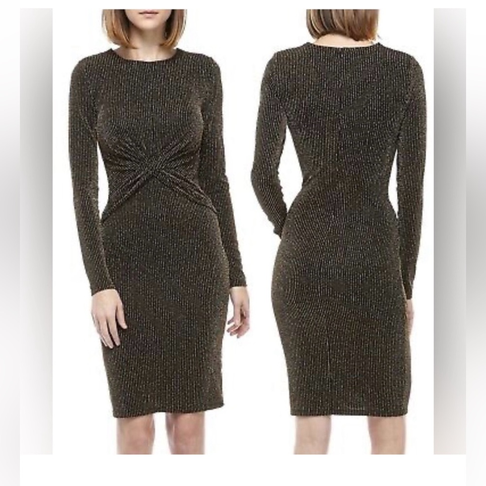 Michael Kors Black and Silver Metallic Dress. EUC